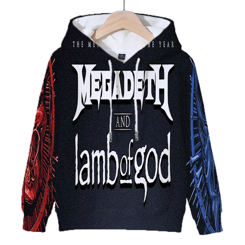 Y2k Megadeth Rock Band favorito niños niñas con capucha Unisex moda deportes mangas largas 2025 sudaderas con capucha de juego Popular Sudadera con capucha de secado rápido