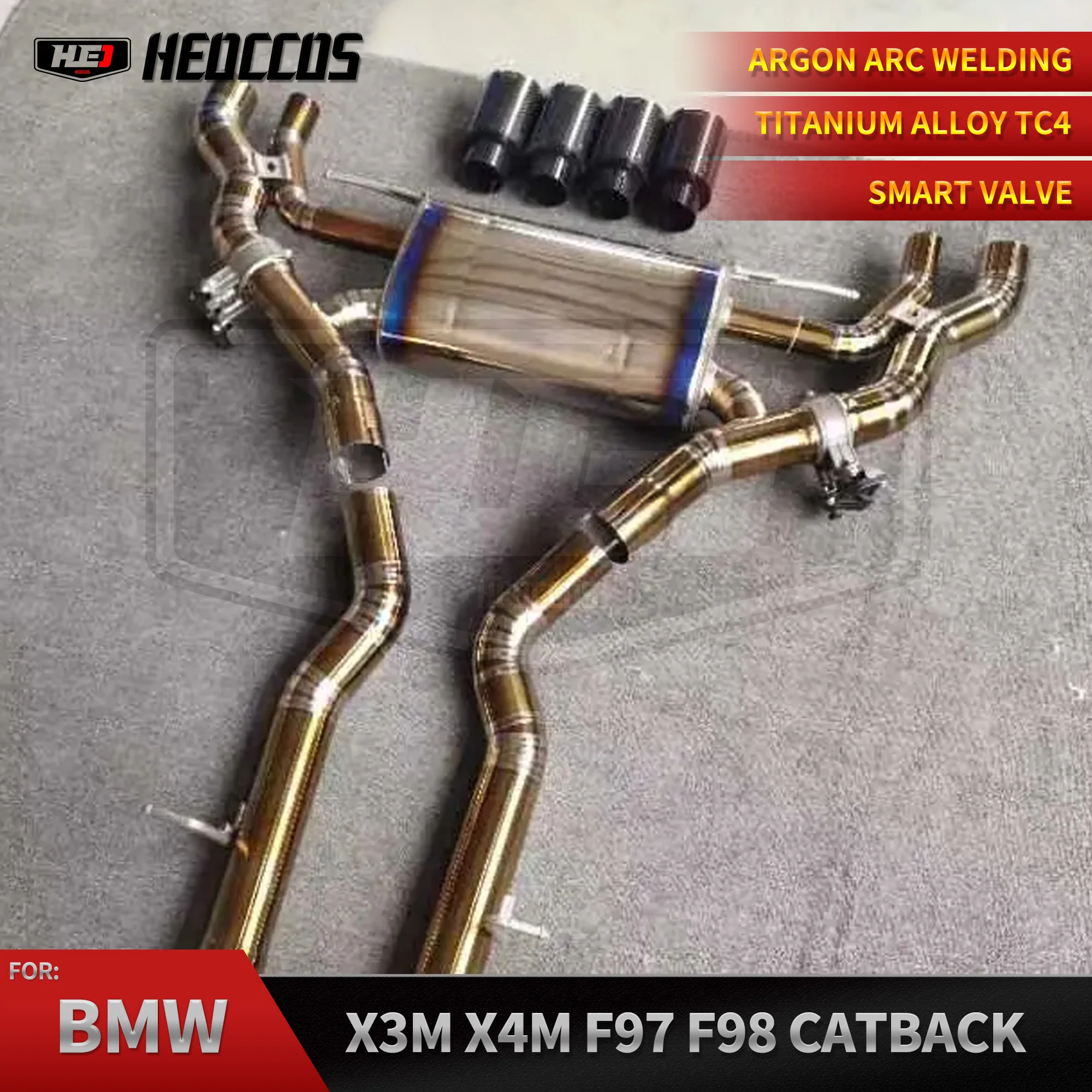 

HEO Custom Tuning Exhaust Catback For BMW X3M X4M F97 F98 3.0t 2019-2022 Titanium Alloy Exhaust Valvetronic Muffler Pipes System