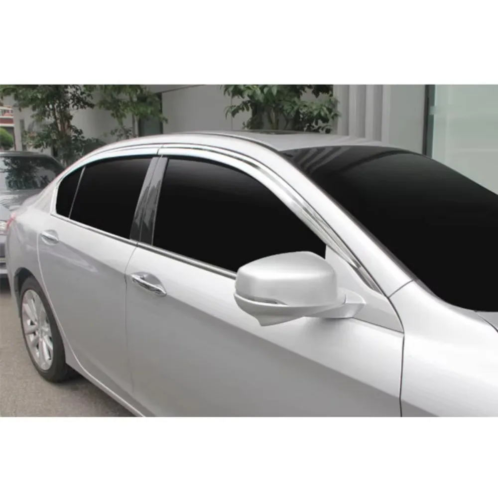 

Car Accessories For Honda Accord 2014-2017 ABS Chrome Waterproof Door Window Visor Vent Shades Sun Rain Guard