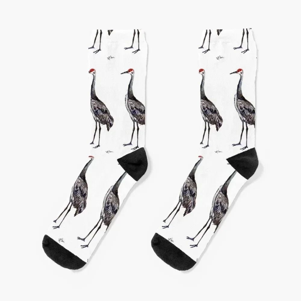 

Sandhill Solitaire No 5 in Noble Guardian Crane series Socks sports stockings essential kawaii Mens Socks Women's