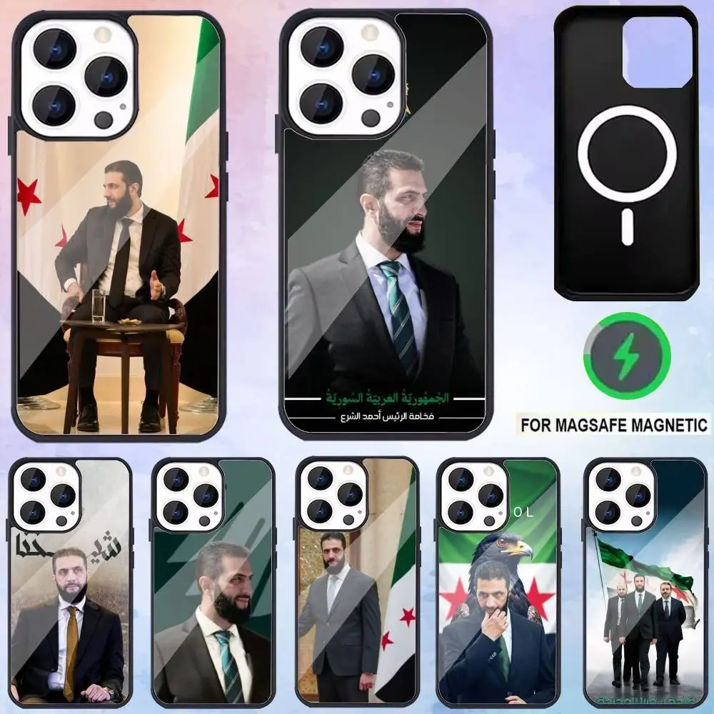

Ahmed Al Sharaa Syria Flag Phone Case For iPhone17,16,15,14,13,12,11 Plus,Pro Max Magnetic For Magsafe Wireless Charging