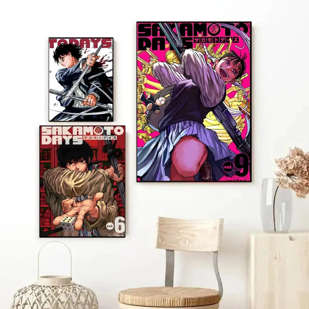 Sakamoto Days Japanese Manga Style Anime Poster Art HD Advanced Aesthetic Printing Paper Wall Art for Living Room Home Decor