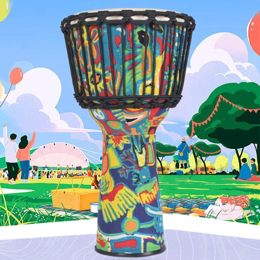 Tambor africano de pele de carneiro em pvc, 8 polegadas, acompanhamento de dança profissional, tambor djembe, 10 polegadas, instrumentos musicais de percussão