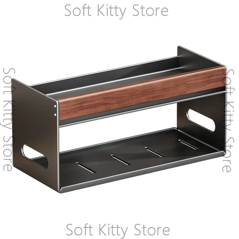 Kitchen Seasoning Shelf Household Countertop Corner Seasoning Bottle Salt Tank Oil Pot Sauce Vinegar Pot Lid Storage Rack