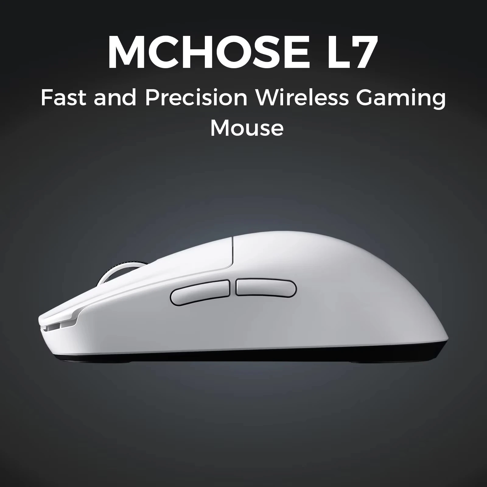 MCHOSE L7 Pro Mouse Gaming Nirkabel PAW3395 Sensor 26K Ganda 8K Polling 39G Ultra-ringan 2.4GHz /BT/Kabel USB LED Kanan