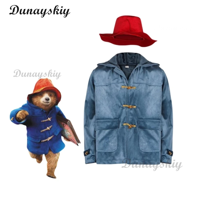 أنيمي فيلم لطيف الدب باددينغتون تأثيري حلي معطف قبعة Doujin الملابس حكاية للجنسين عيد الميلاد