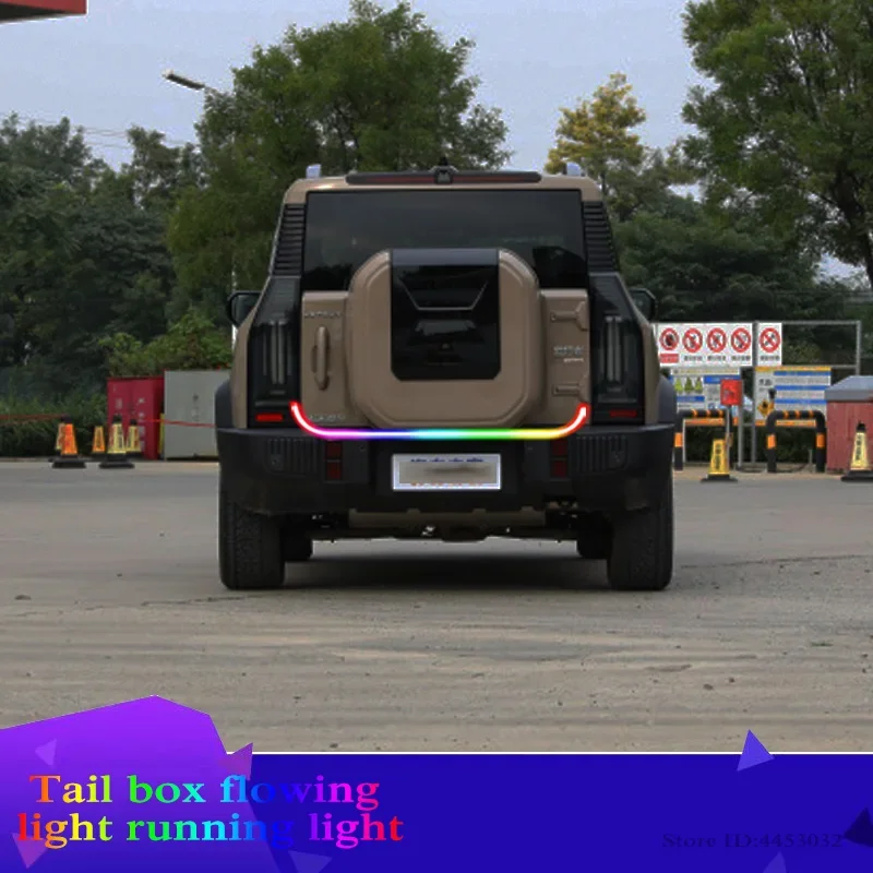 For Jetour X90 X70 PLUS  X70S X70M X95 Car Taillight Rear Bumper Tail Light Rear trunk light Led strip decoration 1.2m 12v