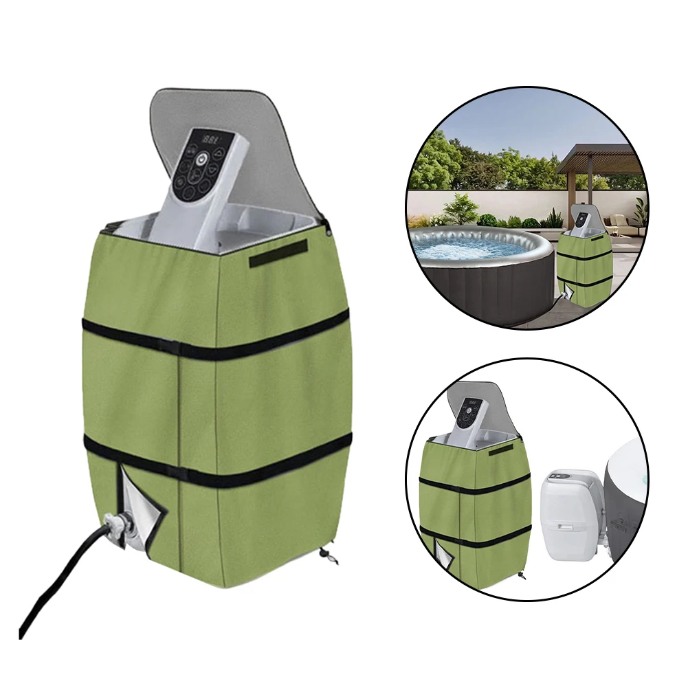 Green Spa Heated Bath Heater Waterproof And Sunscreen Protective Cover  420D Oxford With PVC Coating Heater Pump Pump Cover