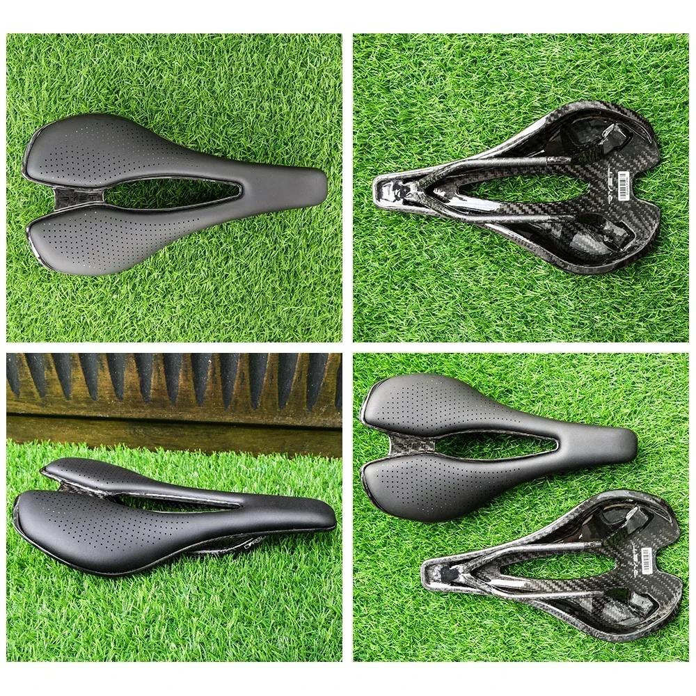 

RYET Full Carbon Fiber MTB Road Bike Saddle 125g Superlight EVA Ergonomic Comfort Racing Hollow Cycling Seat for MTB Gravel Bike