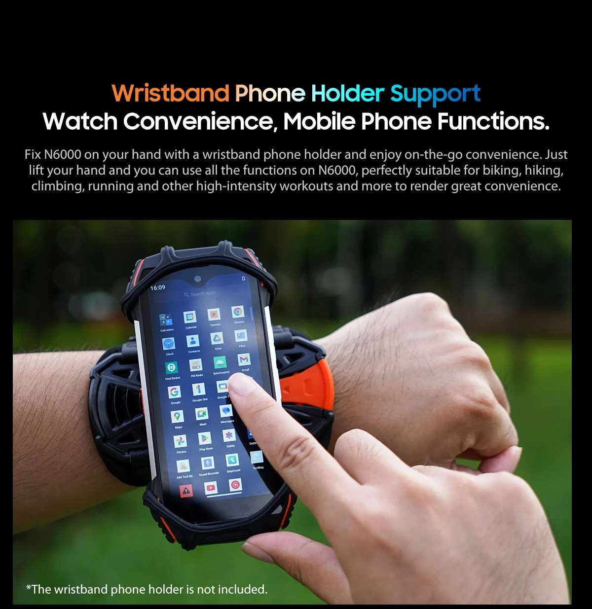 Blackview  360° Adjustable Angle & Detachable Sports Wristband/Armband For N6000, Suit for 4.5''-6.5'' Celulars