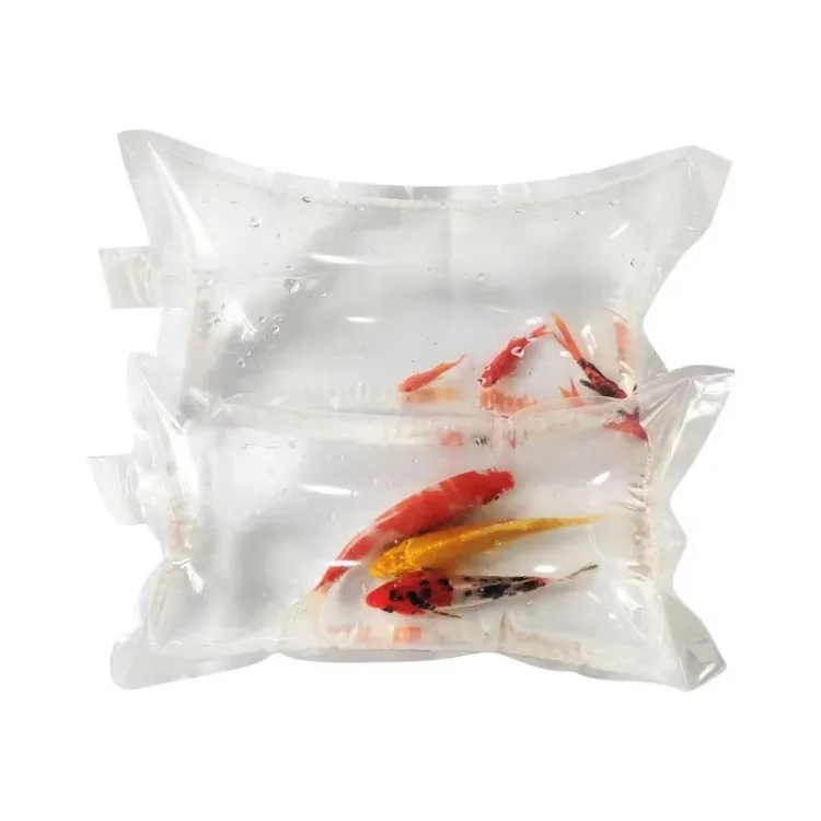 الأسماك الزينة نفخ التعبئة والتغليف أكياس الأكسجين ذهبية الأسماك الحية فراي الروبيان سميكة كيس أكسجين حوض السمك كيس التعبئة والتغليف