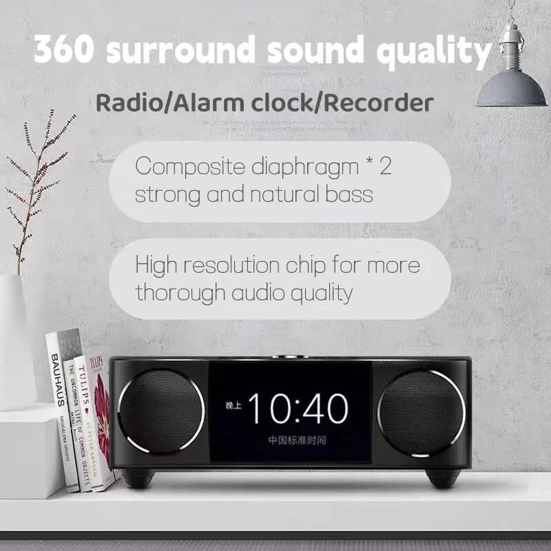 8800mAh High Power Subwoofer 3D Surround Home Theater Wireless Caixa De Som Bluetooth Speaker Portable Sound Box with FM Clock