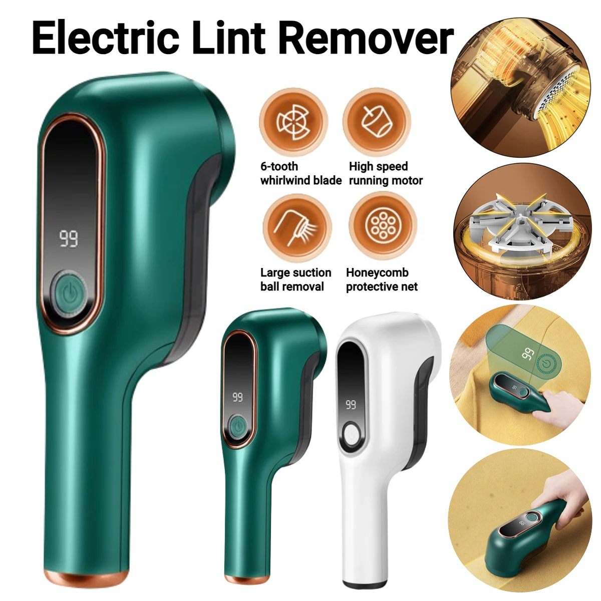 Portable Lint Remover For Clothing Electric Fabric Shaver USB Rechargeable Hair Ball Trimmer Pellets Clothes Fluff Lint Removers