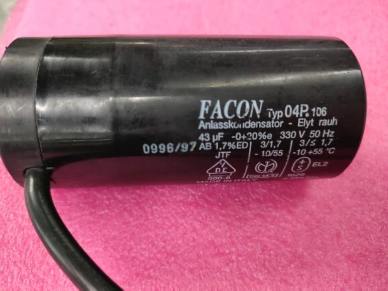 FACON 04P.106 43uf330V Refrigerator Starting Capacitor Specifically Designed 330V43UF for Freezer Compressors