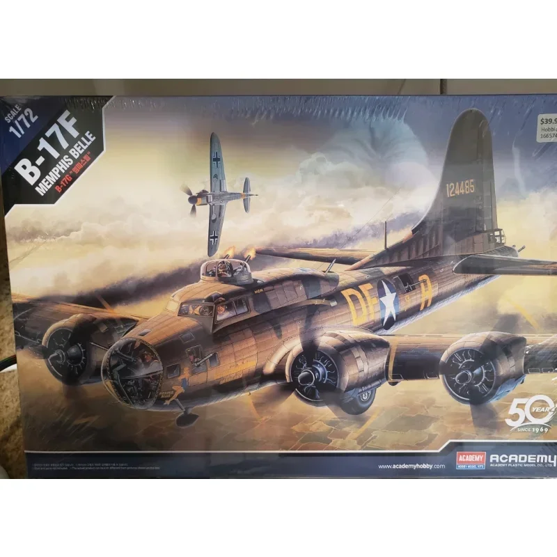 

1/72 Academy model 12495 B-17F Flying Fortress "Memphis Belle" assembly Scale diy toys Model Kit