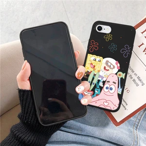Weiches Silikon -TPU -Hülle mit lustigem Cartoon -Design für iPhone If 2020, 8, 7, 6s, 6 weitere 12 HauptverkaufsspongeBob Grande - №9