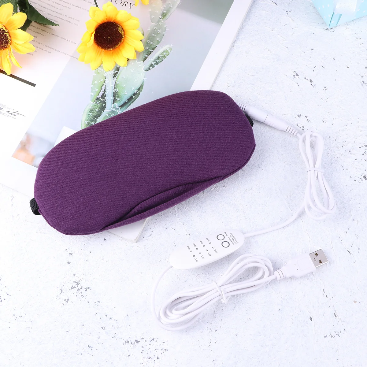 

Purple USB Steam Eye Cover for Eye Fatigue Relief Headache Safe Thermal Module Anytime Anywhere Use