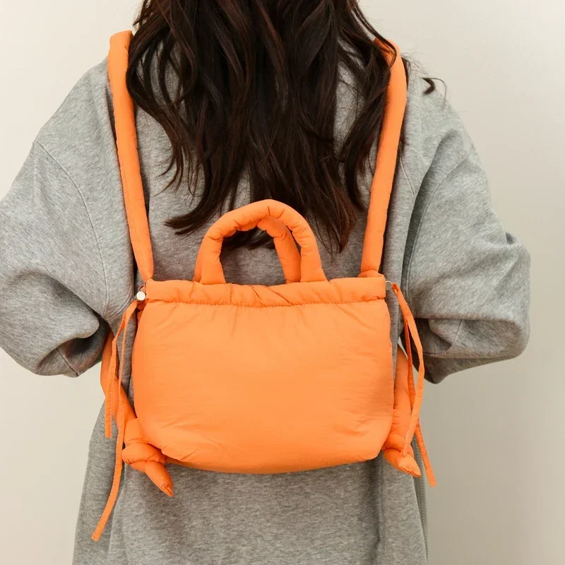 Super Cool Simple Versatile Handbags for Women 2025 Casual Hot Sale Colorful Nylon Small Square Shoulder and Crossbody Bags image 3