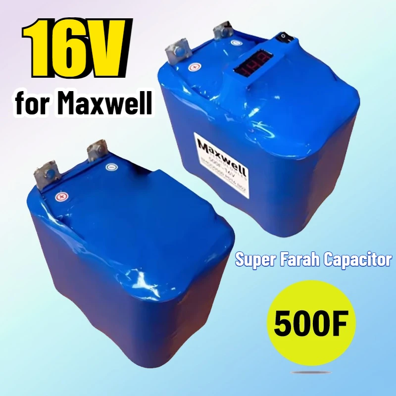 

16V 500F Super Farah Capacitor for-Maxwell Car Starter Rectifier Regulator 2.7V 3000F Audio Capacitor Emergency Power Supply