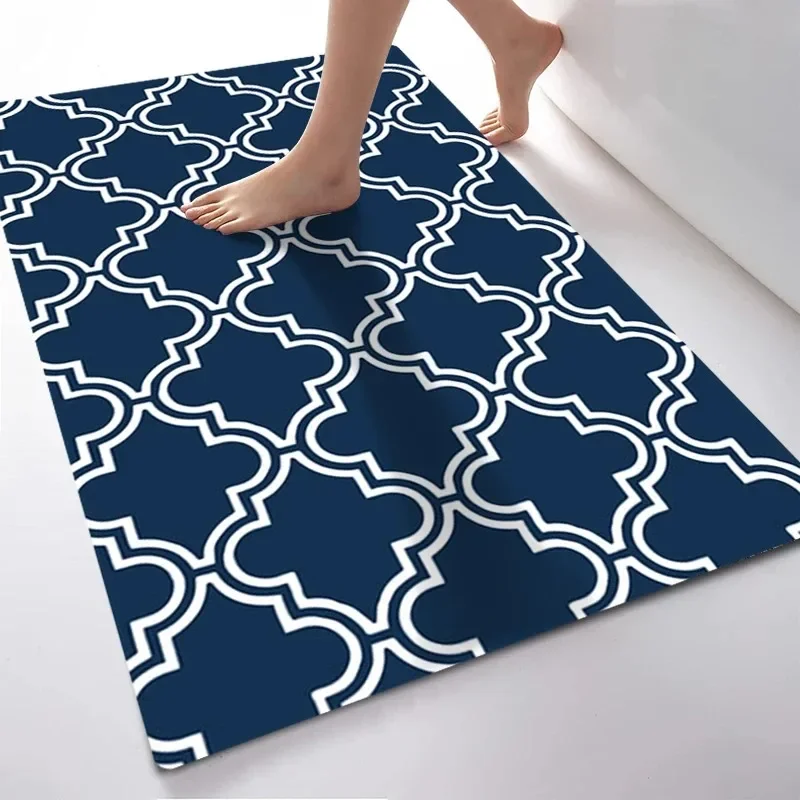 

Moroccan Mattern Non-Slip Floor Mats For Kitchen, Bathroom, LivingRoom, Laundry Room, Entry Door Rugs, Home Decoration Carpet