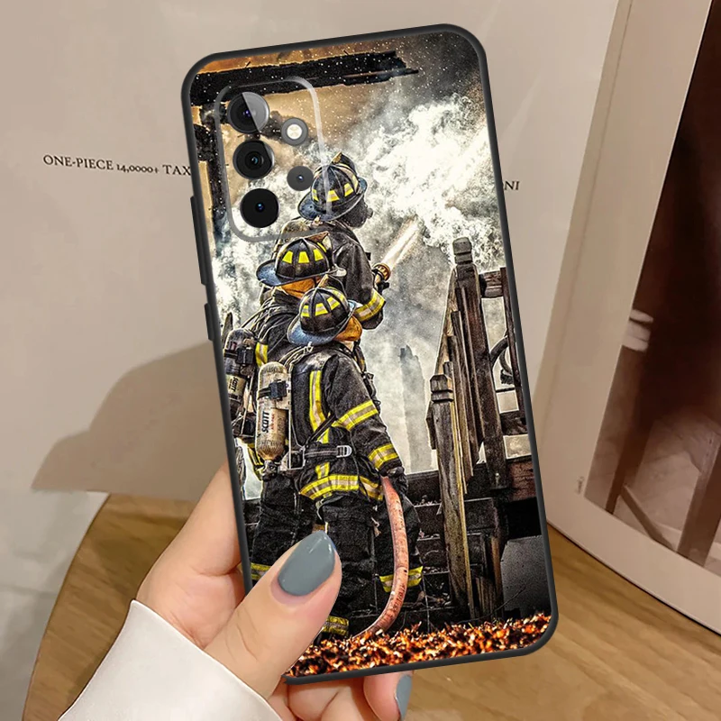 Cool Firefighter Heroes Fireman Phone Case For Samsung Galaxy A32 A52 A12 A53 A33 A23 A13 A54 A34 A14 A51 A15 A25 A35 A55