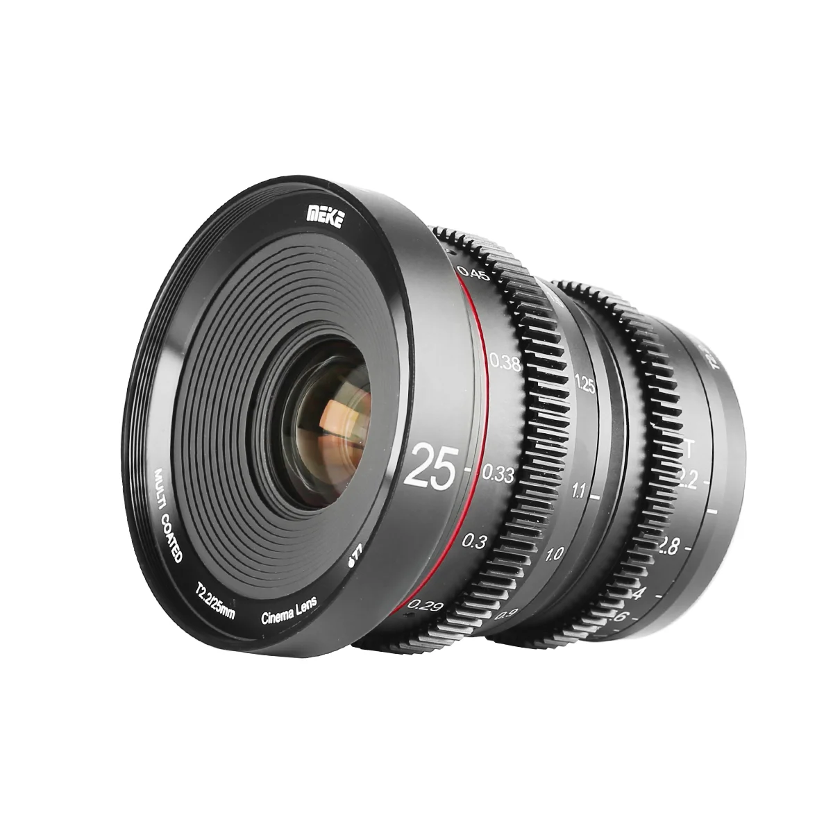 Meike 8mmT2.9/10/12/16/25/35/50/65/85mm T2.2 Manual Focus Low Distortion Prime 4K Cine Lens for Olympus Panasonic M43
