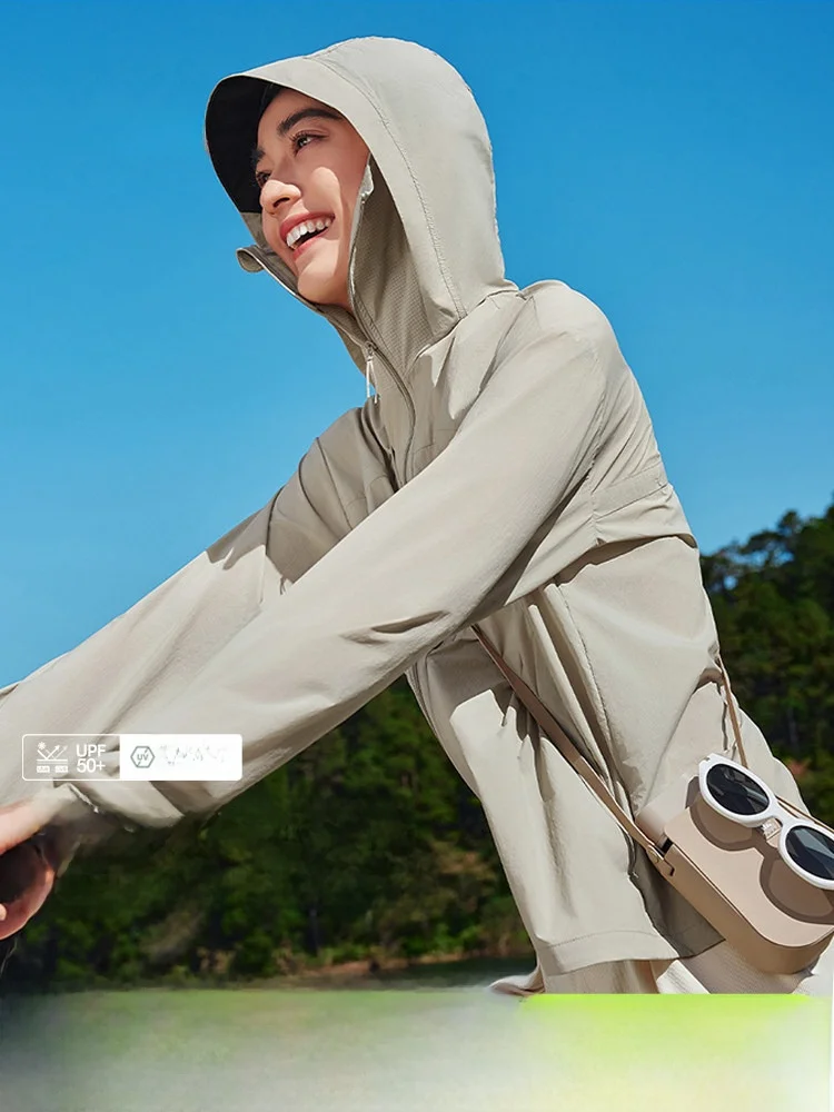 

Женская легкая дышащая куртка Banana Le для активного отдыха с защитой от солнца, тонкая нейлоновая верхняя одежда, весна 2024, свободный крой, короткое пальто