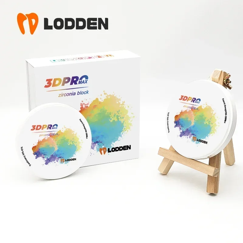 Lodden Dental Material Zirconia Multilayer Block 98mm Open System 3D PROI MAX Multilayer Zirconia Disc Cad Cam Dental Lab use