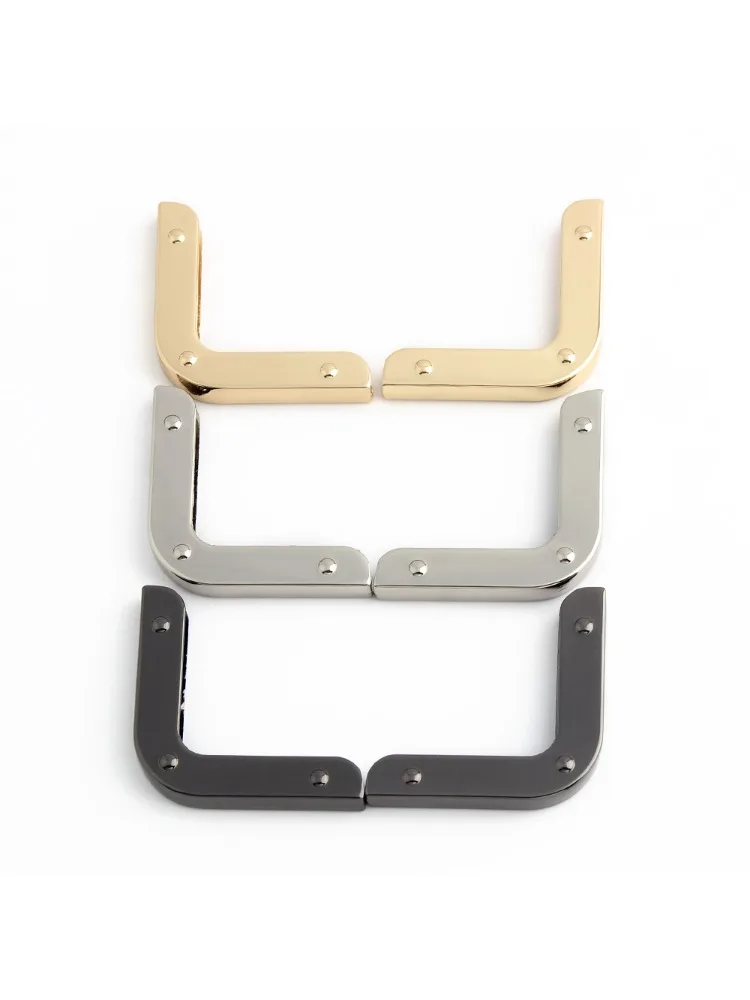4/6/12PCS Metal L‑Shape Bag Corner Protector Guards Anti‑Wear Hardware Fittings For Handbag Briefcase Laptop Bag DIY Accessories