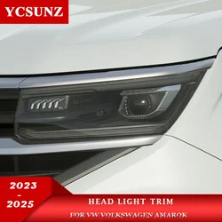 ABS Head Light Trim Cover For VW Volkswagen Amarok 2023 2024 2025 Double Cabin Car Accessories