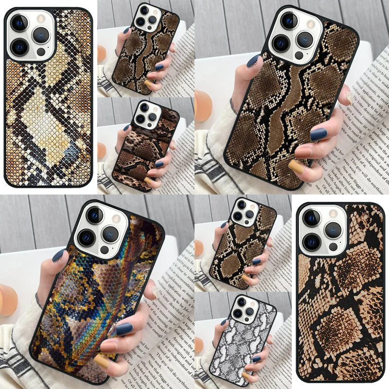 Cobra Python Snake Skin Phone Case Cover for iPhone 16 12 mini 11 13 14 15 Pro Max SE 2020 for Apple 7 8 Plus Coque