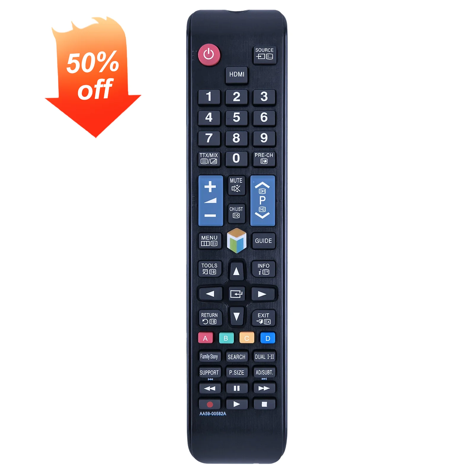 AA59-00582A Controle Remoto Para TV Samsung UN32EH4500 UN46ES6100F UN32EH5300