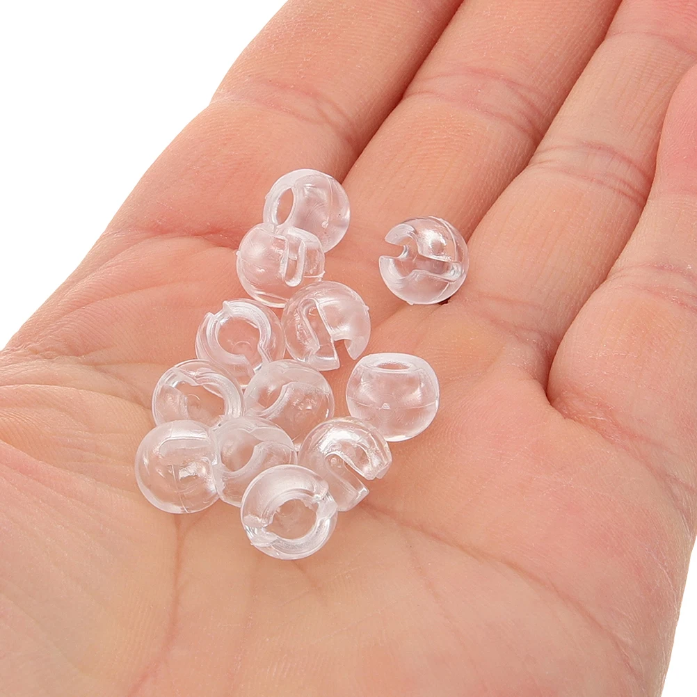 

12 Pcs Transparent Bead Limit Buckle Beaded Chain Blind Stops Clamps Stopper Accessories for Roller Blinds