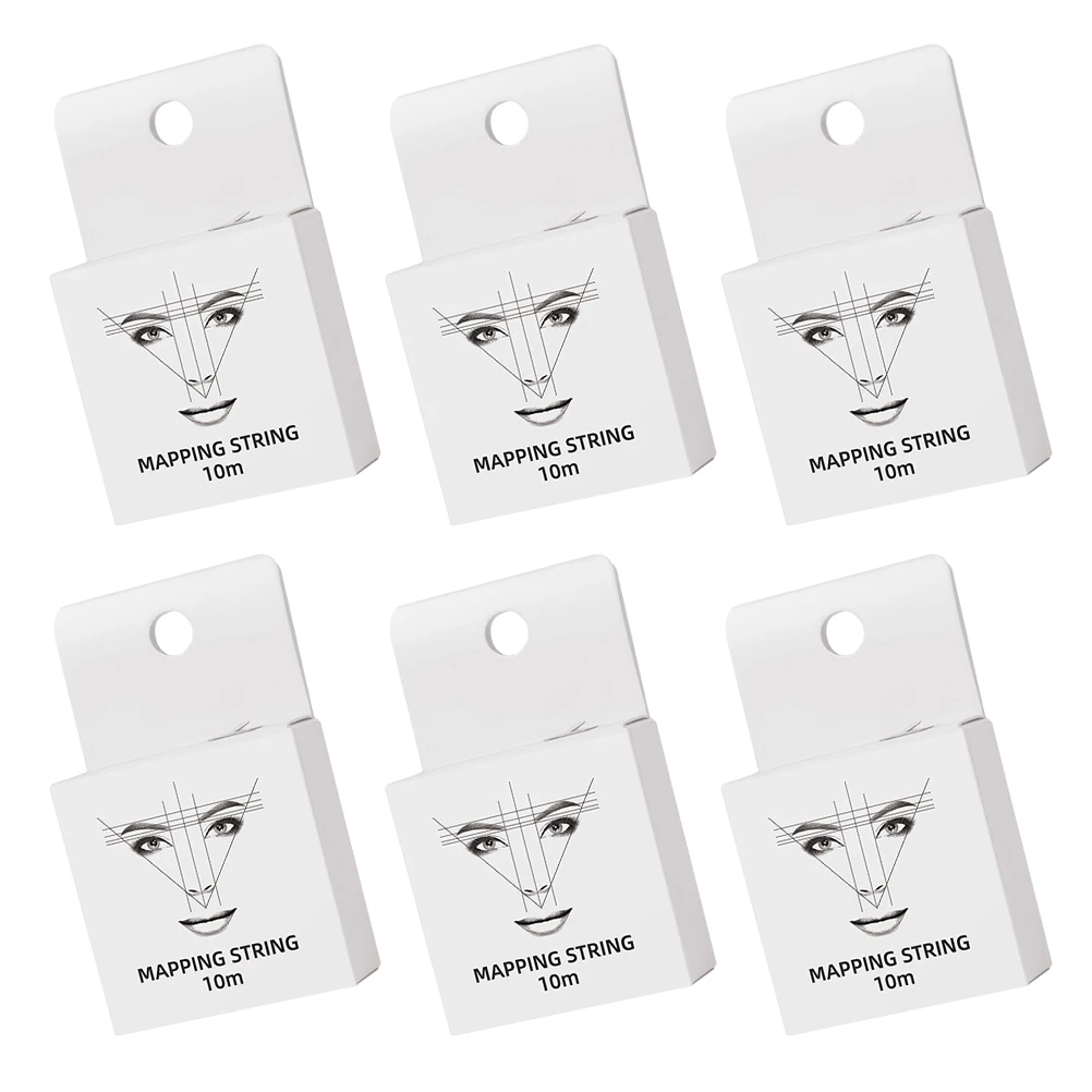 

6pcs Eyebrow Mapping String Ruler Fine Material Lightweight Durable Symmetrical Brows Makeup Tool Eyebrow Measuring