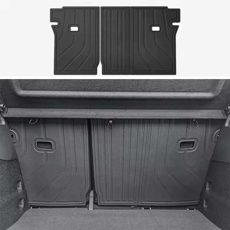 For Volkswagen VW ID4 CROZZ 2021-2023 Car Trunk Mat TPE 3D Rear Seat Backrest Anti Dirty Mat Trunk Carpet Cargo Liner Floor Mats