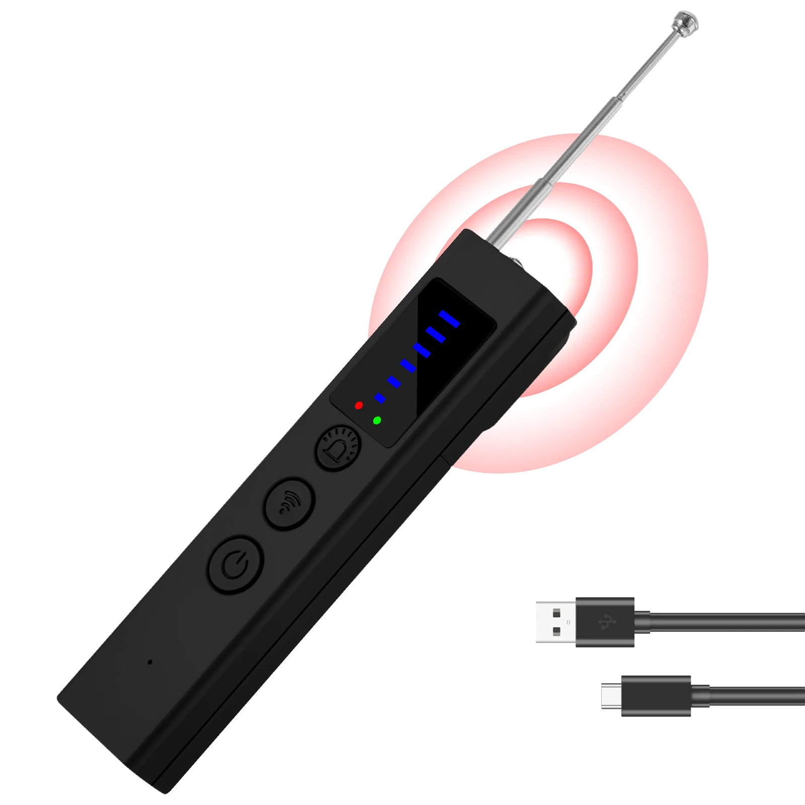 

Hidden Camera Device Detector 360° Scanning Portable Wireless Camera Finder Travel Hotel GPS Locator Tracker Listening Devices