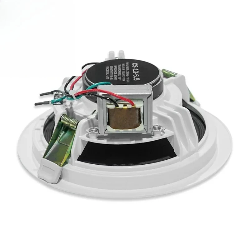 

OEM 8Ohm 6.5 Inch White ABS Shell Metal Grille Woofer for car audio replacement and indoor ceiling background audio installation
