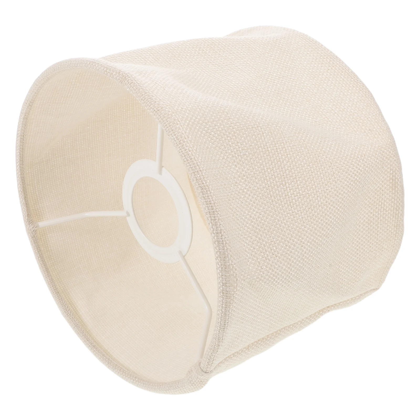 

Beige Fabric Lampshade for Table Lights - Natural Texture Space Saving Lightweight Design Ideal Bedside Living Room Office Hotel