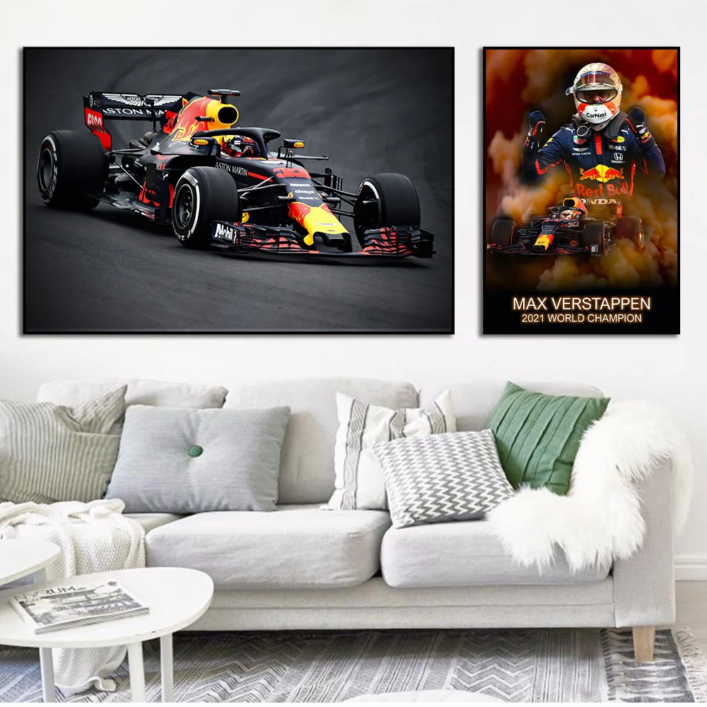 

Racer Poster 2021 Formula World Champion Picture Racing Max Verstappen Decoration Art Print Painting Home Room Wall Canvas