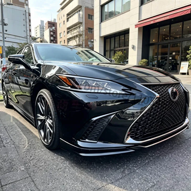For 2018-2025 Lexus ES200 ES300, Upgraded Honeycomb Grille, Front Grille, Fog Light Cover, Sports Bumper Body Kit