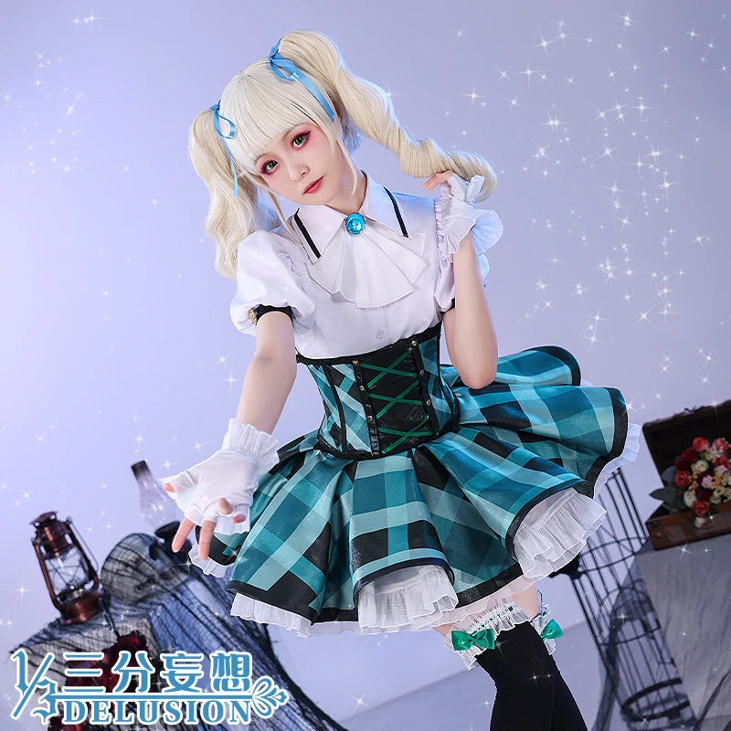 COS-HoHo Anime Aikatsu! Todo Yurika Game Suit Lovely Uniform Cosplay Costume Halloween Party Performance Role Play Outfit Women