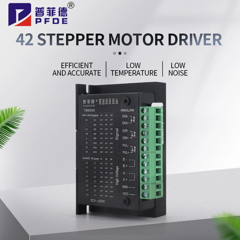 NEMA17 Stepper Motor Driver TB6600 32 Subdivision 4.0A 42VDC Two-phase Driver Upgrade Version Plastic Housing Economy Version