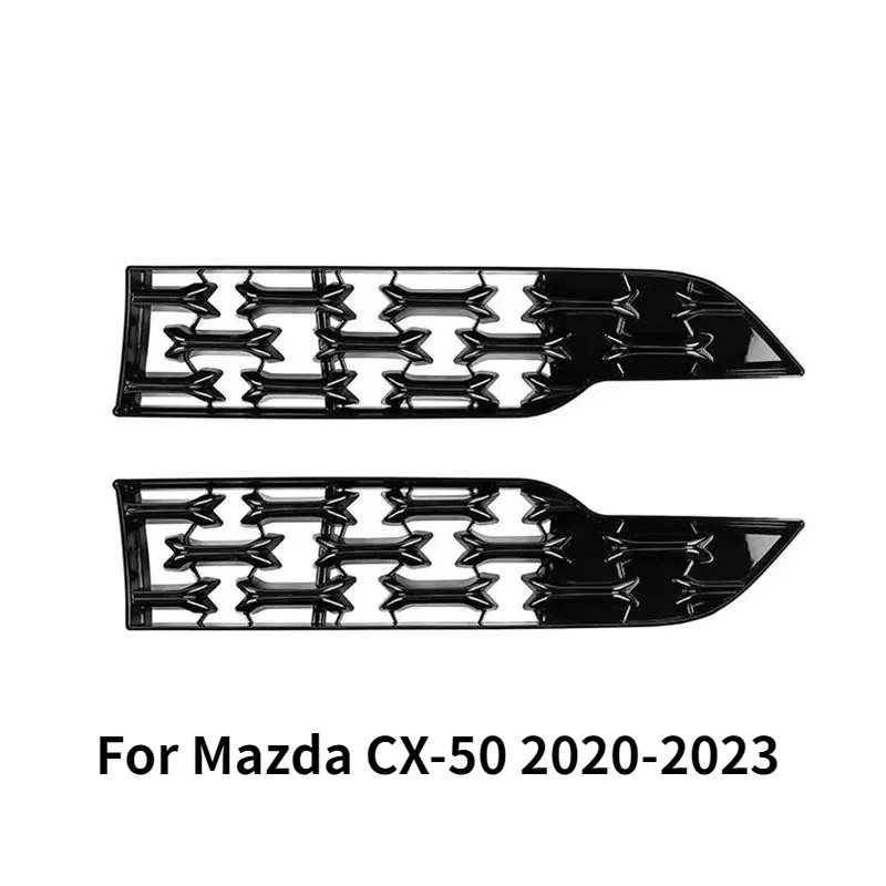 

2PCS Front Lower Bumper Grill Grille Moulding Cover for Mazda CX-50 2020-2023 Car Front Bottom Middle Net Decoration