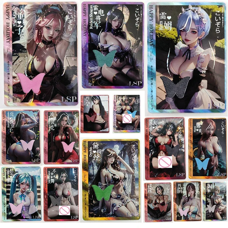 Anime Goddess Story Yor Forger Nami Boa Hancock Hatsune Miku Rem LSP Rare Collectible Cards Christmas Birthday Gifts Game Toys