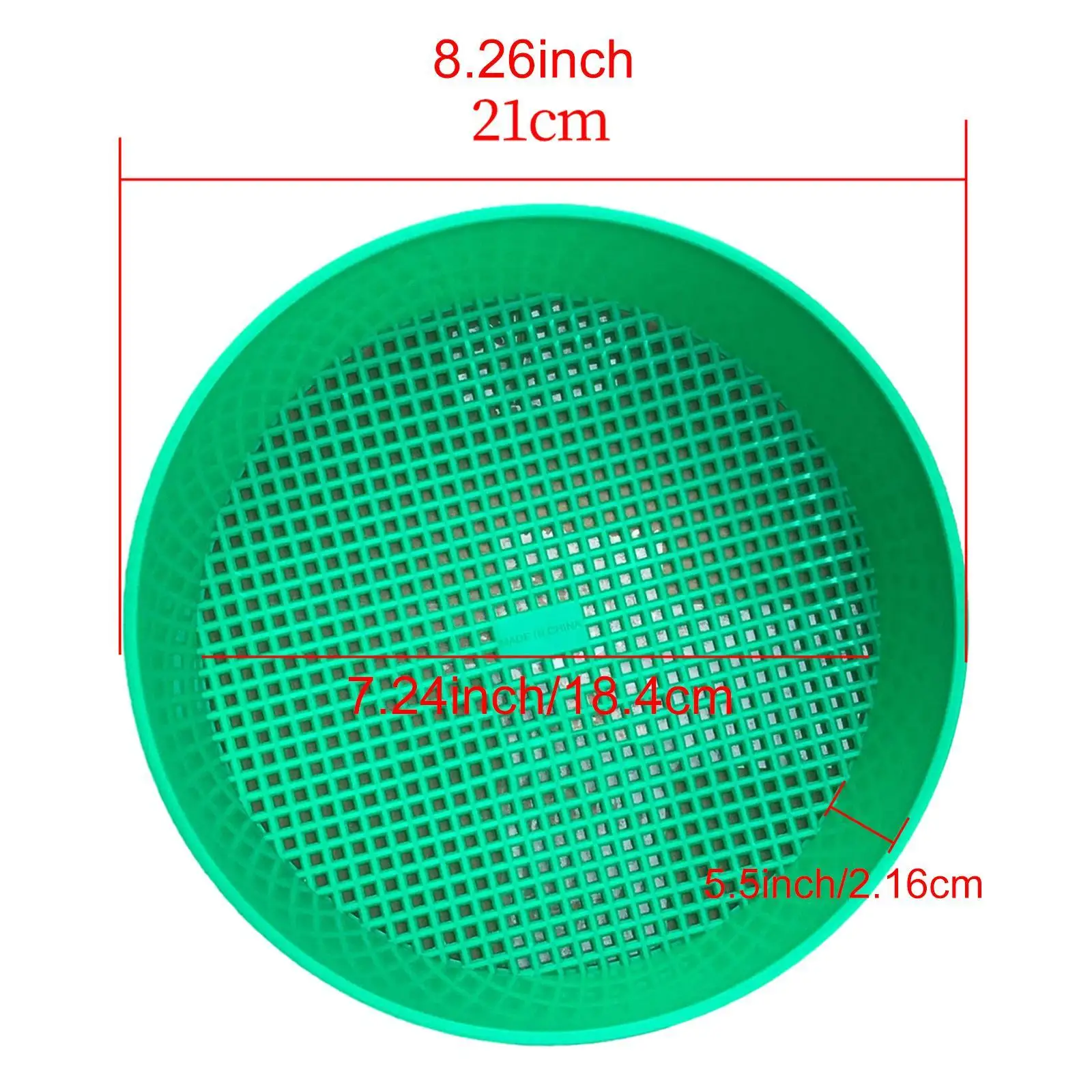 Soil Sifting Pan Plastic Mesh Sieve Garden Tool Round Filtering Screen for Outdoor Gardening Tool Set