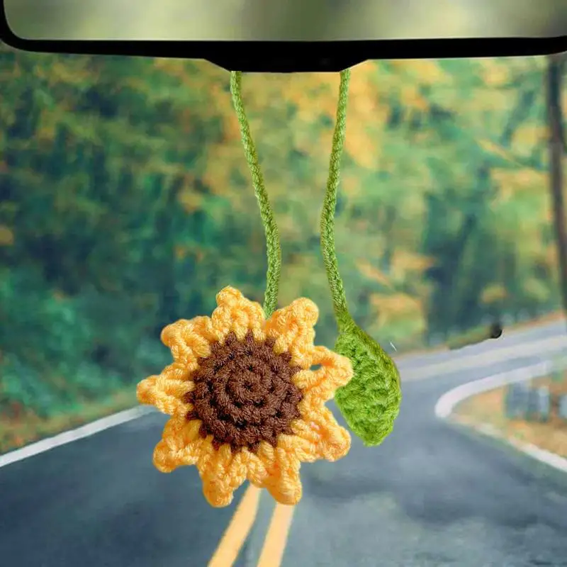 Crochet Flower Sprout Bookmarks Cute Handmade Knitted Floral Page Markers Handmade Knitted Book Marks For Writer Readers