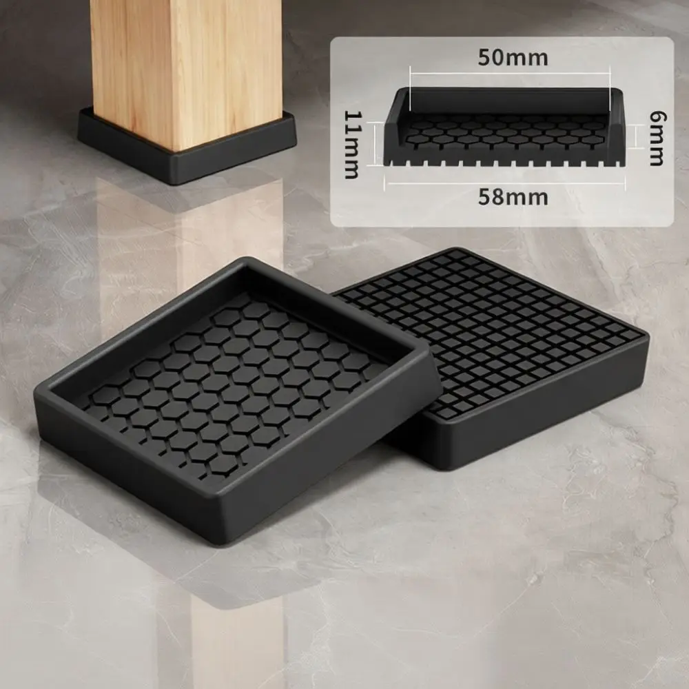 Anti Slip Silicone Pads For Furniture Legs Chair Feet Protectors Floor Guards Noise Reduction Wear Resistant Mats