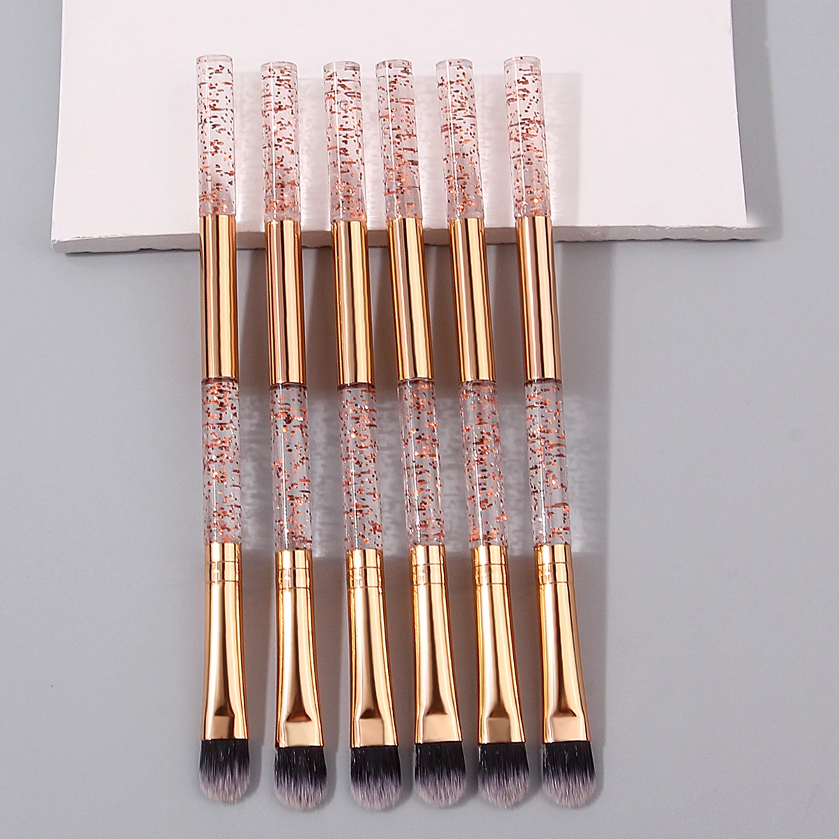6PCS glitter powder eye shadow makeup brush soft bristle smudge brush concealer brush multifunctional facial makeup brush set