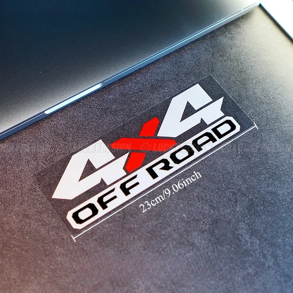 2D Flat 4X4 Off Road Vinyl Sticker 2pcs, Waterproof UV Resistant, for SUV Scratch Hiding Decor, Holiday Gift