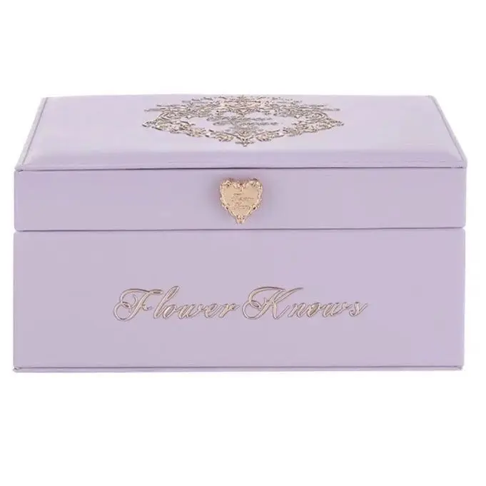 Flower knows Strawberry Rococo Purple Jewelry Box Limited Edition Peripheral Storage Box High Beauty Light Luxury Exquisite Gift